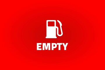 Fuel pump icon with Empty text