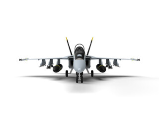 Fototapeta na wymiar 3d render airplane fighter on a white background