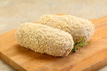 Raw chicken cutlet for roast