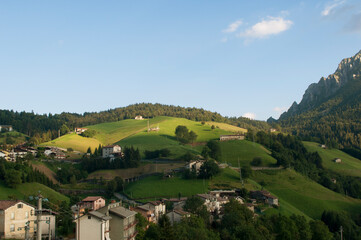 Fototapeta na wymiar Italian Mountain Village. Zambla Bassa, Italy