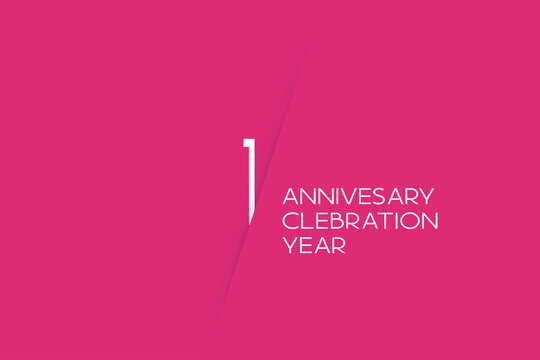 1 year anniversary anniversary celebration year, 1 year anniversary. birthday invitation on red background with white numbers