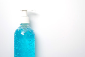alcohol gel hygiene concept, hand gel for cleaning and protection of coronavirus covid-19 made from gel or liquid alcohol cleanser