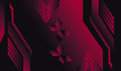 Abstract red background with glowing lines