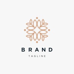 Abstract Flower Ornament Logo Designs