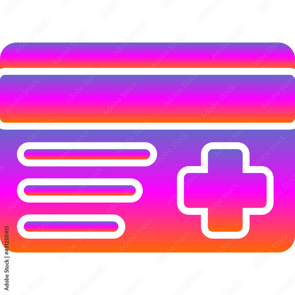 Canvas Prints insurance card icon