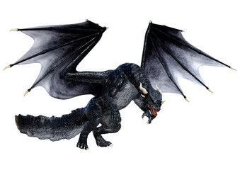 Fototapeta premium 3D Rendering Fairy Tale Dragon on White