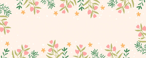 spring flowers border