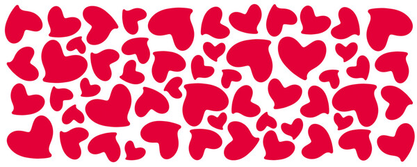 love pattern with red hearts