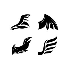 Decorative wing concept design collection vector