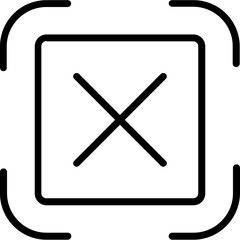 Fototapeta premium crossed icon