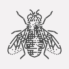 Fly related vector symbol, icon.
