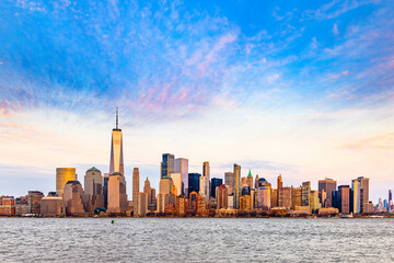 New York City and Lower Manhattan Sunset from Liberty State Park