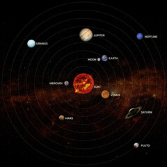 Solar system. Elements of this image furnished by NASA