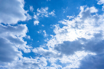 Refreshing blue sky and cloud background material_blue_30