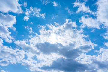 Refreshing blue sky and cloud background material_blue_31