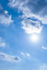 Refreshing blue sky and cloud background material_blue_32