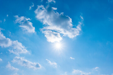 Refreshing blue sky and cloud background material_blue_37