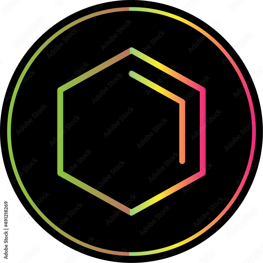 Sticker Hexagon Icon