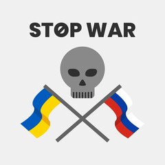 Save Ukraine, Stop War, Ukraine vs Russia. Background vector illustration of raising hand with Ukraine Flag as demonstration acts for defending ukraine against Russia attacks.