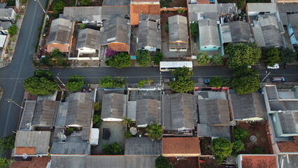 photo of urban city and house seen from above