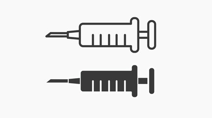 Vector Isolated Illustration of a Syringe. Syringe Icon