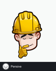 Construction Worker - Expressions - Pensive