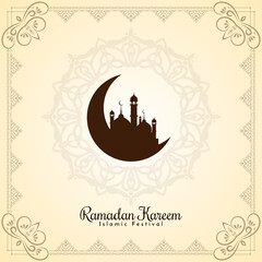 Stylish Ramadan Kareem Islamic Holy festival greeting background design