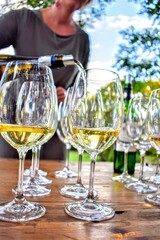  Wine, food, interior décor 
