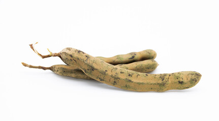 tamarind close up isolated on a white background,
