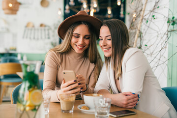 women friends on coffee break