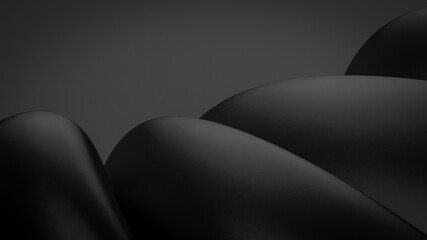 Background with smooth black shapes