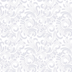  seamless floral pattern. Brush curve elements background