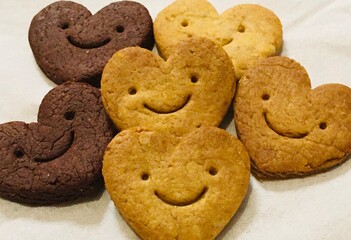 ハートのニコニコクッキー