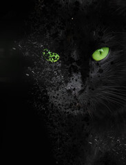 Background black cat