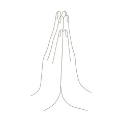 praying hands, vector graphic design element 