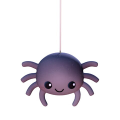Obraz premium Adorable spider hanging on a thread