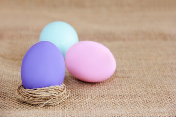 festive christian easter colorful eggs