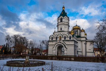 Orthodox church in Sokolka / Poland. Afternoon shots on a winter day. The subject was photographed...