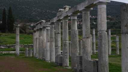 Ancient historical site called Messene - Messini -  Peloponnes, Greece, Europe