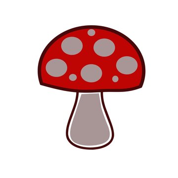 mushroom icon on white background