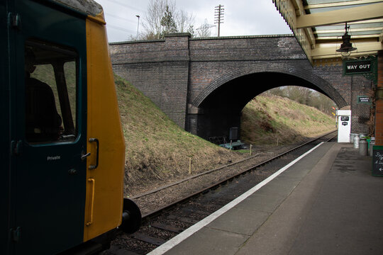 A train at Rothley railway station, Leicestershire