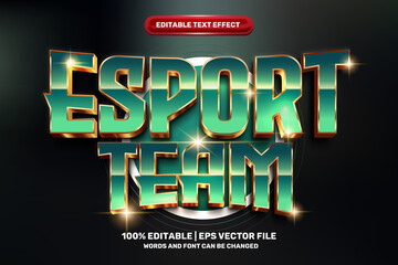 super esport team logo Bold 3D Editable text Effect Style