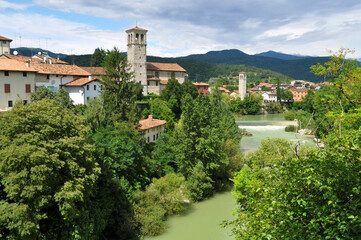 Obraz premium Cividale del Friuli on Natisone River. Udine, Italy