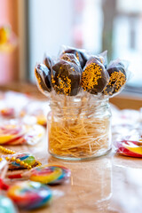 glass of lollipops