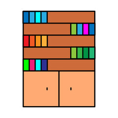 wardrobe and book icon