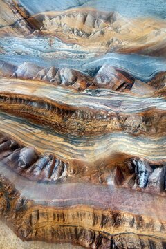 Aerial view of rock formations