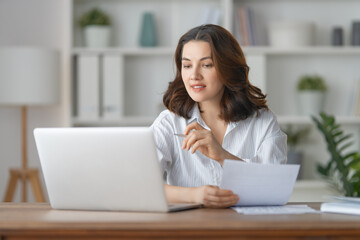 woman working in the office