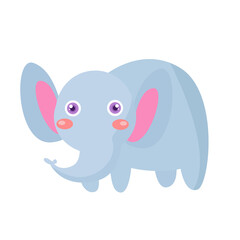 Vector illustration of cute animals on white background