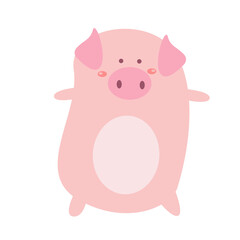 Vector illustration of cute animals on white background