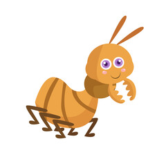 Vector illustration of cute animals on white background